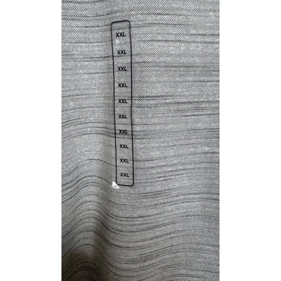 NWT Walter Hagen XXL Mens Grey Striped Polo Shirt Lightweight Breathable - Picture 15 of 15